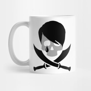 Sad at Sea Gray-Skull Logo Mug